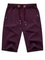 Men'S Shorts Casual Classic Fit Stylish Drawstring Elastic Waist Summer Beach Shorts With Zipper Pockets Workout Sport Shorts - Image 9