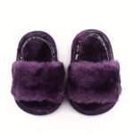 Willsy Slip-On Moccasin-Style Plush Baby Shoes - Soft Pastel & Neutral Colors (Pink, Purple, White, Beige, Brown) | All-Season Indoor/ Footwear For To 1 Year Olds | Comfortable Slip-Resistant Sole & Easy-Clean Design | Elegant Floral Pattern & Plush Lining | Ideal For Everyday & Formal Events | & | Durable Fabric, Childrens Slippers - Image 15