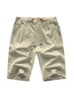 Men'S Shorts Casual Classic Fit Stylish Drawstring Elastic Waist Summer Beach Shorts With Zipper Pockets Workout Sport Shorts - Image 5