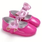 Baby Girls Cute Bow Tie Decored Slip On Mary Jane Shoes, Toddlers Outdoor Walking Shoes - Image 15