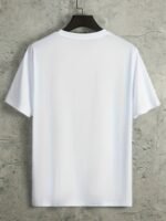 Lheurystic Men'S White Athletic T-Shirt With Neon Pink & Cyan Splatter Paint Design, X-Out Graphic & Black Splatter - Breathable Stretch Fabric, Round Neck Short Sleeve Gym Shirt For Workouts, Casual & Casual Attire - Machine Washable Regular Fit - Image 4