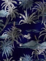 Men'S Hawaiian Coconut Tree Print Button-Up Shirt - Tropical Vacation Style Short Sleeve Summer Shirt With Navy Blue & White Palm Design, Machine Washable Regular Fit For Beach Outings & Casual Wear, Hawaiian Shirt, Nontransparent Fabric, Plus Size - Image 5
