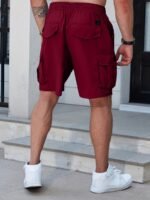 Plus Size Men'S Solid Cargo Shorts With Pocket For Workout/Outdoor, Men'S Clothing - Image 8