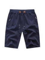 Men'S Shorts Casual Classic Fit Stylish Drawstring Elastic Waist Summer Beach Shorts With Zipper Pockets Workout Sport Shorts - Image 7