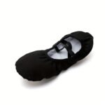 Elegant Solid Color Slip On Ballet Shoes For Girls, Anti Slip Soft Sole Dancing Shoes For Practice Performance, All Seasons - Image 3