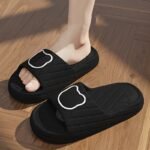 Popular Choice Thick Sole Summer Man Beach Slides Bathroom Anti-Slip Slipper Soft Sandals Fashion Home Bear Cartoon Flip Flops Woman Shoes - Image 11