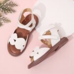Trendy Cute Solid Color Open Toe Sandals For Girls, Breathable Lightweight Non-Slip Sandals For Summer - Image 3