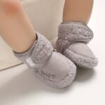 Cozy Beige Baby Ankle Boots With Heart Design - Soft, Warm, And Comfortable Winter Shoes For Infants, Round Toe, Closure, And Plush Lining, Baby Winter Boots - Image 9
