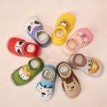 Baby First Walkers Slip-On Socks Shoes - Soft Rubber Sole, Cute Cartoon Animal & Food Patterns, Breathable Fabric Upper, All-Season Indoor Toddler Shoes For 0-4 Years, Baby Shoes, Indoor Youngsters Footwear, Playful Youngsters Design, Flexible Youngsters Footwear - Image 2