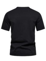Men'S Casual Summer Short Sleeve T-Shirt - Solid Color Round Neck Breathable Tee, Regular Fit For Casual Attire, Hand Wash Or Dry Clean, Smooth Texture - Image 6