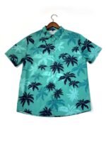 Coconut Tree Print Men'S Summer Fashionable And Simple Short Sleeve Button Casual Lapel Shirt, Trendy And Versatile, Suitable For Dates, Beach Holiday, As Gifts - Image 6