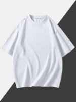 Men'S & Women'S Heavyweight 260Gsm T-Shirt - Soft Crew Neck Tee, Loose Fit Casual Everyday Shirt For Couples, Gym, Outings - Breathable Summer Top In Black/White - Ideal Gift For Him Her, Outing Attire, Minimalist Design, Comfortable Fabric, Unisex Clothing, Gym Wear, Short Sleeve, Durable Construction, Basic Tee, Couples Outfit, Gym Wear Tee, Unisex Tshirt, Breathable Fabric - Image 9