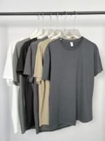 Men'S Milan Print Short Sleeve Crew Neck T-Shirt, Breathable Nylon Blend, Comfortable Casual Top For Summer Outdoor Activities & Tennis Training - Image 11