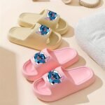 Disney Stitch Eva Slippers For Kids - Comfortable, Thick Sole, Cartoon Design, Perfect For Beach & Bathroom Play, Four Seasons Wear, Slip-On Style, Beach Slippers | Playful Design | Eva Material, Beach Accessories - Image 8