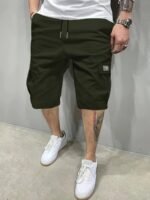 Men'S Cargo Shorts Pants Outdoor Hiking Multi-Pocket Utility Shorts, Casual Style, For Summer Hiking Cycling
