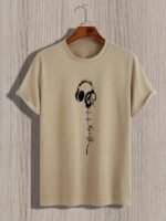 Men'S Music Print Short Sleeve T-Shirts, Comfy Casual Elastic Crew Neck Tops, Men'S Clothing - Image 8