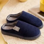 Cozy Striped Slip-On Indoor Slippers - Soft Fabric, Pvc Sole, Round Toe Home Shoes In Multiple Colors, Perfect For Autumn/Winter - Image 7