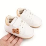 Adorable Cartoon Bear Sneakers For Boys & Girls - Non-Slip, Comfortable First Walker Shoes With Hook-And-Loop Fastener Closure, Perfect For All Seasons - Image 10