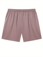 Summer Casual Breathable Shorts, Solid Color Drawstring Shorts, Hiking And Running Shorts, Designed With Two Pockets, Plus Size - Image 6