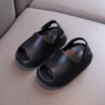 Solid Color Unisex Children'S Slip-On Slippers - Eva Material, Breathable Non-Slip Casual Walking Shoes For Boys And Girls, Suitable For Indoor And Outdoor Use - Ages 14 And Under - Image 9