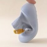 Adorable Cartoon Animal Slip-On Baby Sock Shoes - Cozy, Non-Slip Rubber Sole Walking Shoes For Newborns & Toddlers - Soft Fabric, All-Season Comfort In Blue, Yellow, Pink, & Brown, Toddler Shoes - Image 6