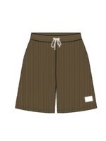 Men'S Casual Corduroy Shorts With Drawstring Waist, Side Pockets, And "California" Print - Black, Polyester, All-Season Wear For Outdoor Activities - Image 8
