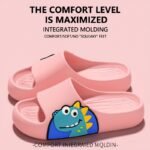 Kids' Non-Slip Slip-On Slippers - Lightweight Cushioned Bathroom Shoes With Soft Eva Sole, Quick-Dry Indoor/Outdoor House Shoes For Boys & Girls, Beach, Park, Home - Easy Slip-On Design (Blue/Green) - All-Season Use, Park Footwear, Playful Design, Breathable Material, Footwear, Family Footwear - Image 11