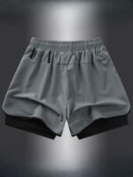 Men'S Quick-Dry Athletic Shorts - Lightweight, Breathable With Liner For Running & Fitness, Stretchy Polyester Blend, Machine Washable - Image 8