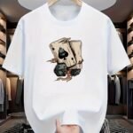 Men'S Fashion Printed T-Shirt With Perfect Combination Of Poker Cards And Dice Design