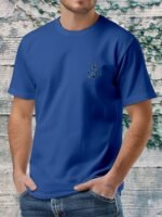 Men'S Nautical Anchor Graphic T-Shirt - Light Green Maritime Tee, Regular Fit Casual Shirt For Everyday & Nautical Themes - Breathable Everyday Essential, Nautical T Shirts, Classic Round Neck, Comfortable Fabric, Short Sleeve Top, Outdoor Enthusiasts, Weekend Wear, Minimalist Design, Soft Material, Print Tee, Outdoor Lovers - Image 8