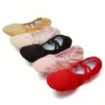 Elegant Solid Color Slip On Ballet Shoes For Girls, Anti Slip Soft Sole Dancing Shoes For Practice Performance, All Seasons - Image 10
