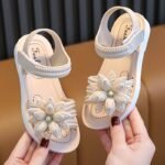 Soft And Comfortable Princess Sandals For Little Girls: Floral Design, Low Heel, And Lightweight Construction - Image 12