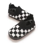 1 Pair Unisex Infant Casual Slip-On Shoes, Plaid & Solid Color, Comfortable Lightweight Non-Slip Walking Footwear For Indoor & Outdoor, Fabric Upper, Cloth Insole, Spring/Fall Collection - Image 10