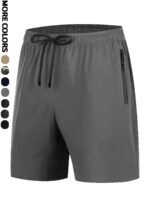 Men'S Camo Pattern Quick-Dry Athletic Shorts - Breathable, Elastic Waistband With Drawstring, Zippered Pockets For Running, Gym, Cycling & Hiking, Hiking Apparel | Camouflage Shorts | Zippered Pockets - Image 6
