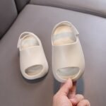 Solid Color Unisex Children'S Slip-On Slippers - Eva Material, Breathable Non-Slip Casual Walking Shoes For Boys And Girls, Suitable For Indoor And Outdoor Use - Ages 14 And Under - Image 10