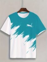 Men'S Fashion Casual Crew Neck T-Shirt With 3D Geometric Print Pattern, 100% Polyester Knit Fabric, Regular Fit, Slight Stretch - Casual Style Tee - Image 8