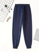 Men'S Casual Jogger Pants - Vibrant Blue Elastic Waistband Lounge Pants, Machine Washable Regular Fit Autumn/Winter Comfort For Gym, Outdoor & Casual Attire, Leisure Clothing | Smooth Texture | Durable Fabric, Plus Size - Image 3