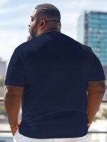 Men'S "It Is What It Is" Graphic T-Shirt - Casual Black Polyester Tee With Bold White Lettering, Comfortable Round Neck, Machine Washable, Plus Size - Image 3