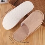2Pcs Cozy Fleece Slippers - Disposable, Warm, Soft Fabric, Ideal For Autumn & Winter, Perfect For Home, Hotel, Guest House Use, Food Service Equipment And Supplies - Image 2