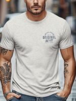 Men'S Original Graphic T-Shirt - Black Retro Vintage Tee, Lightweight Summer Shirt For Casual Everyday & Formal Outfits - Classic Fit Crewneck Top, Vintage T Shirts, Versatile Clothing, Bold Print Design, Breathable Fabric, Short Sleeve Top, Adult Clothing, Streetwear Style, Durable Construction, Basic Top, Young Adults - Image 6