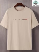 Plus Size Men'S Casual Crew Neck T-Shirt 100% Cotton Knit Fabric With Slight Stretch - Regular Fit Active Tee With Simple Graphic Design - Image 4