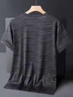 Men'S Lightweight Ice Sliky Fiber Fabric Quick-Dry T-Shirt - Blue & Black Striped, Breathable & Moisture-Wicking, Loose Fit For Running, Gym, Outdoor Activities, Travel, And Casual Wear, Gym Apparel | Striped Tshirt | Quickdry Fabric - Image 8
