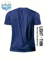 Men'S Quick-Dry Athletic T-Shirt - Neon Green Workout Shirt, Lightweight Moisture-Wicking Gym Top For Running, Training, Casual Wear - Breathable Athletic Apparel, Sleek Design, Lightweight Construction - Image 7