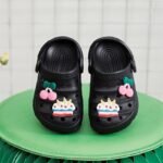 Casual Breathable Clogs With Cute Cartoon Charms For Girls, Quick Drying Lightweight Anti Slip Clogs For Indoor Outdoor Shower Beach Pool, Summer - Image 3