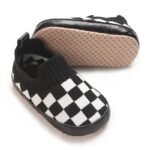 1 Pair Unisex Infant Casual Slip-On Shoes, Plaid & Solid Color, Comfortable Lightweight Non-Slip Walking Footwear For Indoor & Outdoor, Fabric Upper, Cloth Insole, Spring/Fall Collection - Image 6
