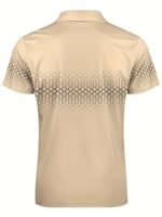 Men'S Plus Size Casual Golf Shirt ? Short Sleeve, Retro Geometric Plaid 3D Print Top, Lightweight And Comfortable - Image 6