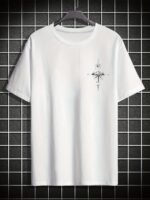 Men'S Casual Compass Print T-Shirt - Breathable Polyester, Crew Neck, Short Sleeve - Perfect For Summer - Image 9