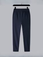 Men'S Solid Track Pants With Zipper Pockets, Active Drawstring Pants For Outdoor Activities Gift - Image 10