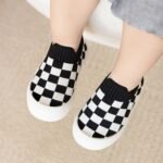 Casual Comfortable Plaid Slip On Woven Shoes For Baby Boys, Breathable Lightweight Walking Shoes For Indoor Outdoor - Image 2