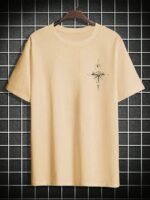 Men'S Casual Compass Print T-Shirt - Breathable Polyester, Crew Neck, Short Sleeve - Perfect For Summer - Image 8